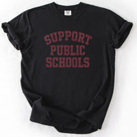 Support Public Schools Tee in Black
