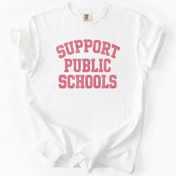 Support Public Schools Tee in White