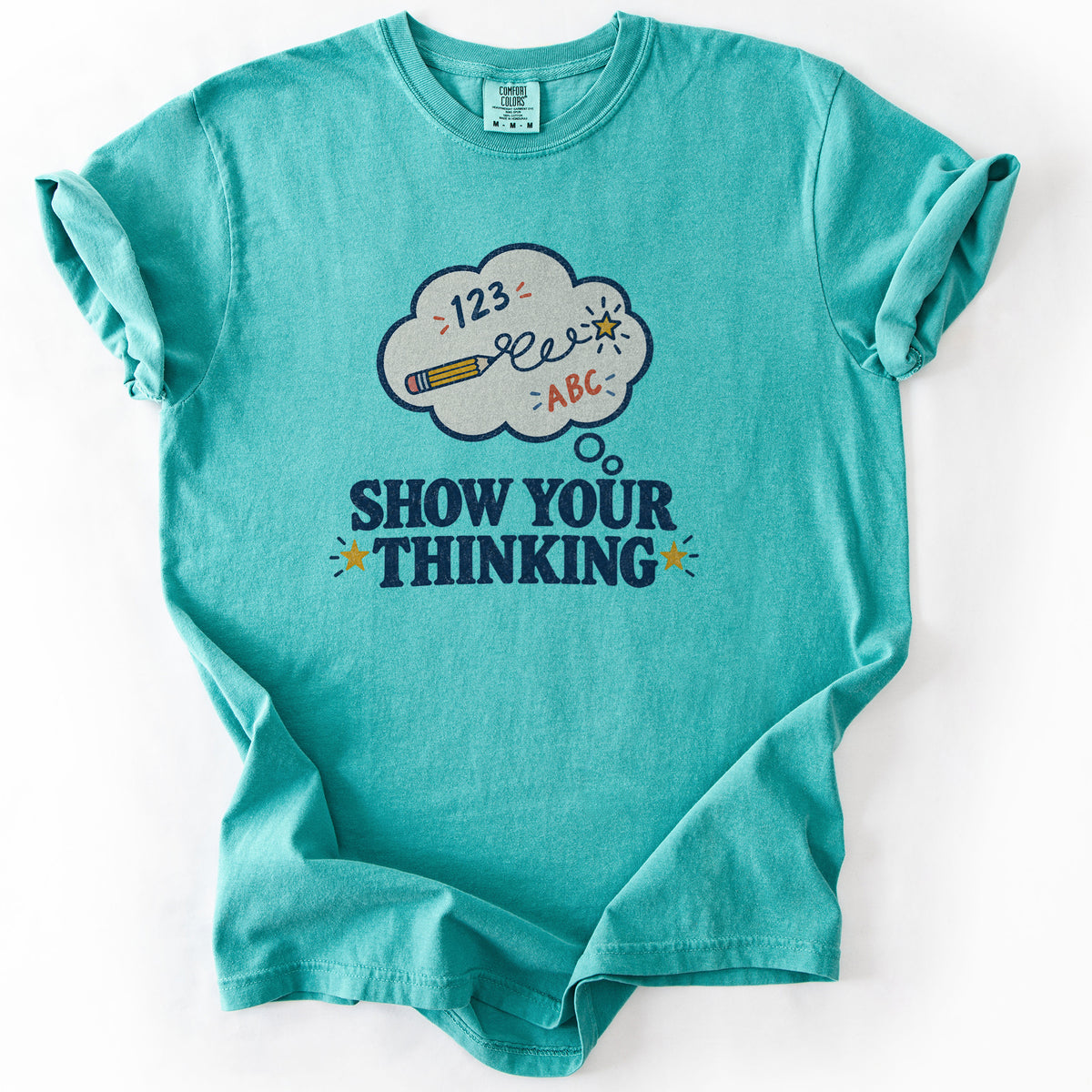 Show Your Thinking Tee in Seafoam