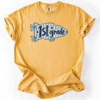 First Grade Preppy Pennant Tee in Mustard
