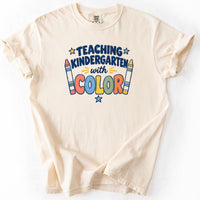 Teaching Kindergarten With Color Tee in Ivory