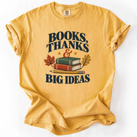 Books Thanks and Big Ideas Tee in Mustard