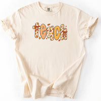 Teach Fall Pattern Tee in Ivory