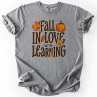 Fall In Love With Learning Tee in Grey