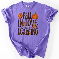 Fall In Love With Learning Tee in Violet