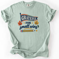 Grateful For Small Wins Tee in Bay
