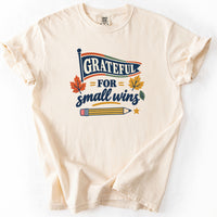 Grateful For Small Wins Tee in Ivory