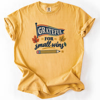 Grateful For Small Wins Tee in Mustard