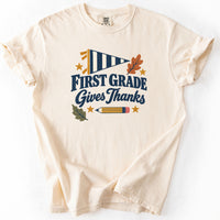 First Grade Gives Thanks Tee in Ivory