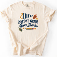 Second Grade Gives Thanks Tee in Ivory