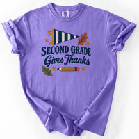Second Grade Gives Thanks Tee in Violet