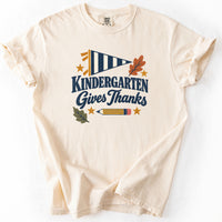 Kindergarten Gives Thanks Tee in Ivory