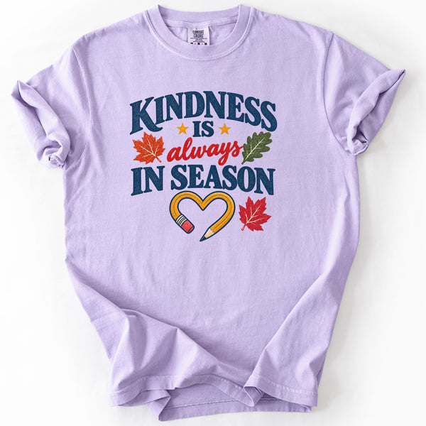 Kindness Is Always In Season Tee in Orchid