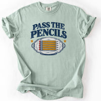 Pass The Pencils Tee in Bay