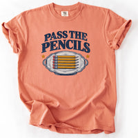 Pass The Pencils Tee in Terracotta