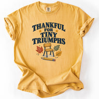 Thankful For Tiny Triumphs Tee in Mustard