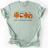 Just A Thankful Teacher Tee in Bay