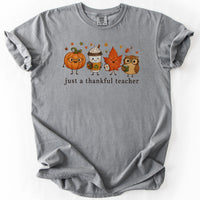 Just A Thankful Teacher Tee in Grey