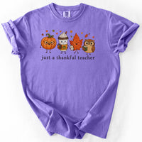Just A Thankful Teacher Tee in Violet