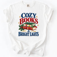 Cozy Books and Bright Lights Tee in White