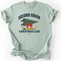 Second Grade Christmas Club Tee in Bay