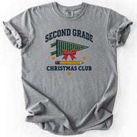 Second Grade Christmas Club Tee in Grey