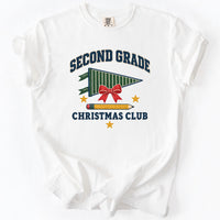 Second Grade Christmas Club Tee in White