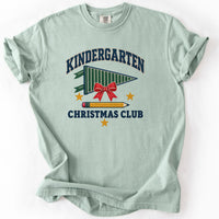 Kindergarten Christmas Club Tee in Bay