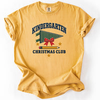 Kindergarten Christmas Club Tee in Mustard