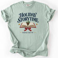 Holiday Storytime Society Tee in Bay