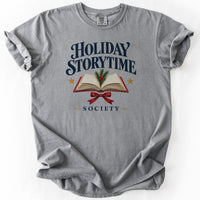 Holiday Storytime Society Tee in Grey