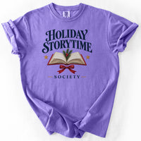 Holiday Storytime Society Tee in Violet
