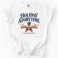 Holiday Storytime Society Tee in White
