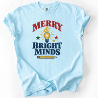 Merry and Bright Minds Tee in Chambray
