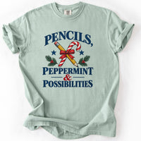 Pencils Peppermint and Possibilities Tee in Bay
