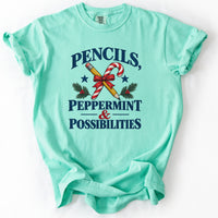 Pencils Peppermint and Possibilities Tee in Island Reef