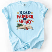 Read Wonder Be Merry Tee in Chambray