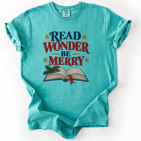 Read Wonder Be Merry Tee in Seafoam