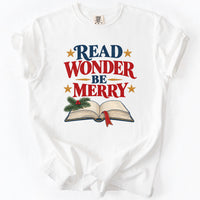 Read Wonder Be Merry Tee in White