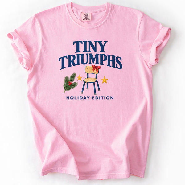 Tiny Triumphs Holiday Edition Tee in Blossom
